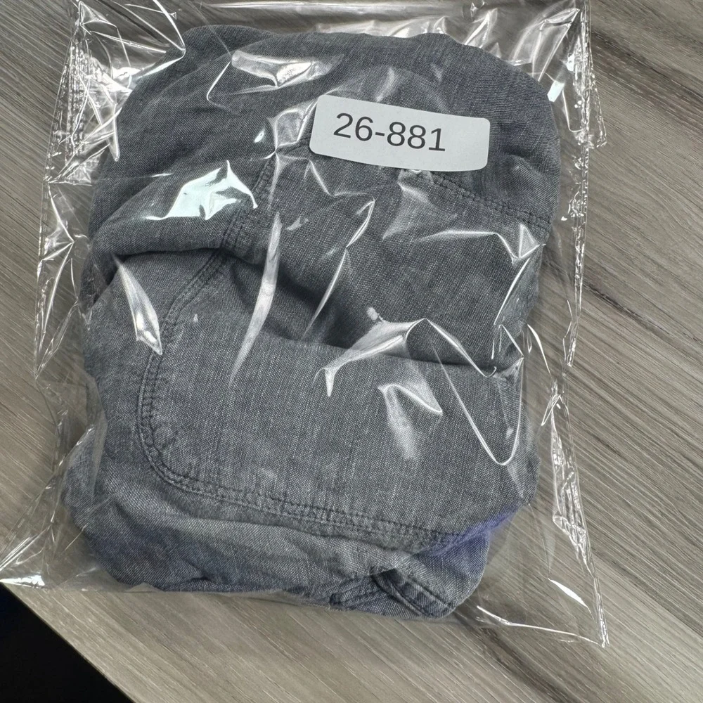 Allbirds Mens Linen Blend Elastic Waist Shorts Grey Size Large Patch Pockets